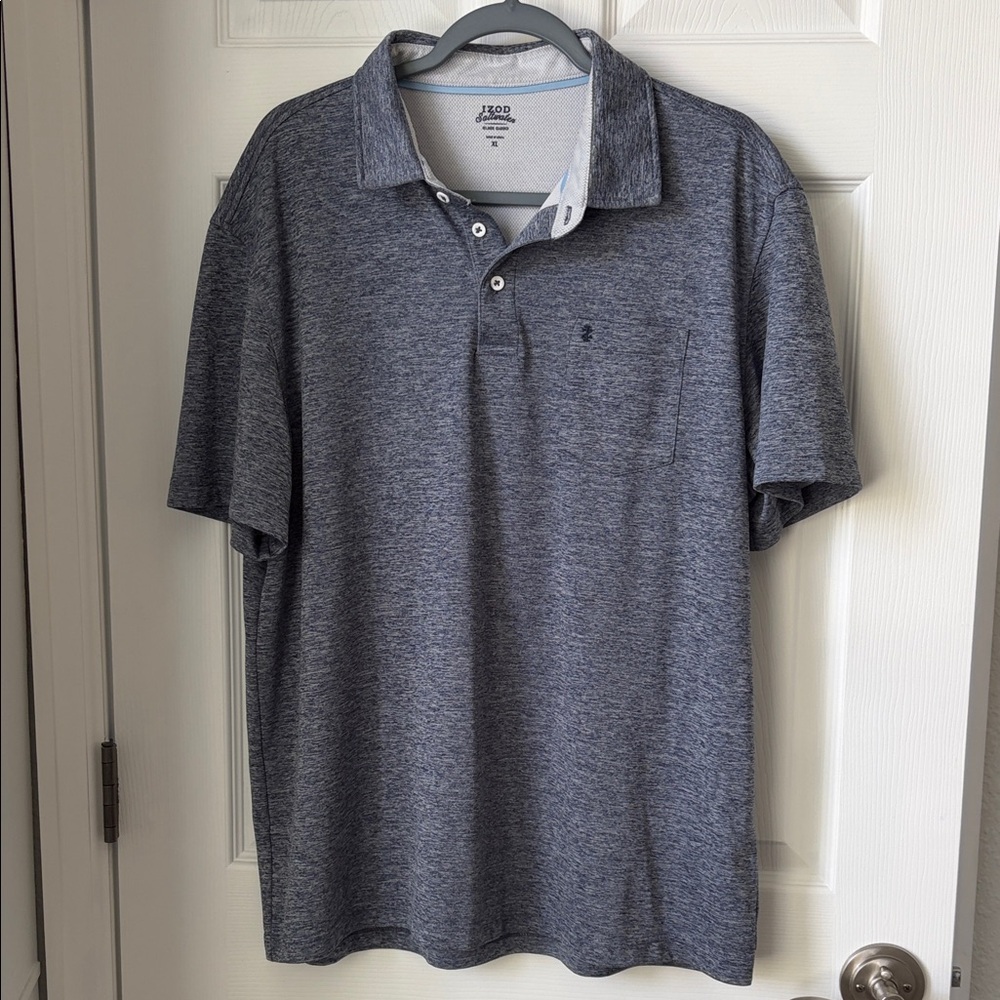 Izod Men's Heathered Blue Polo